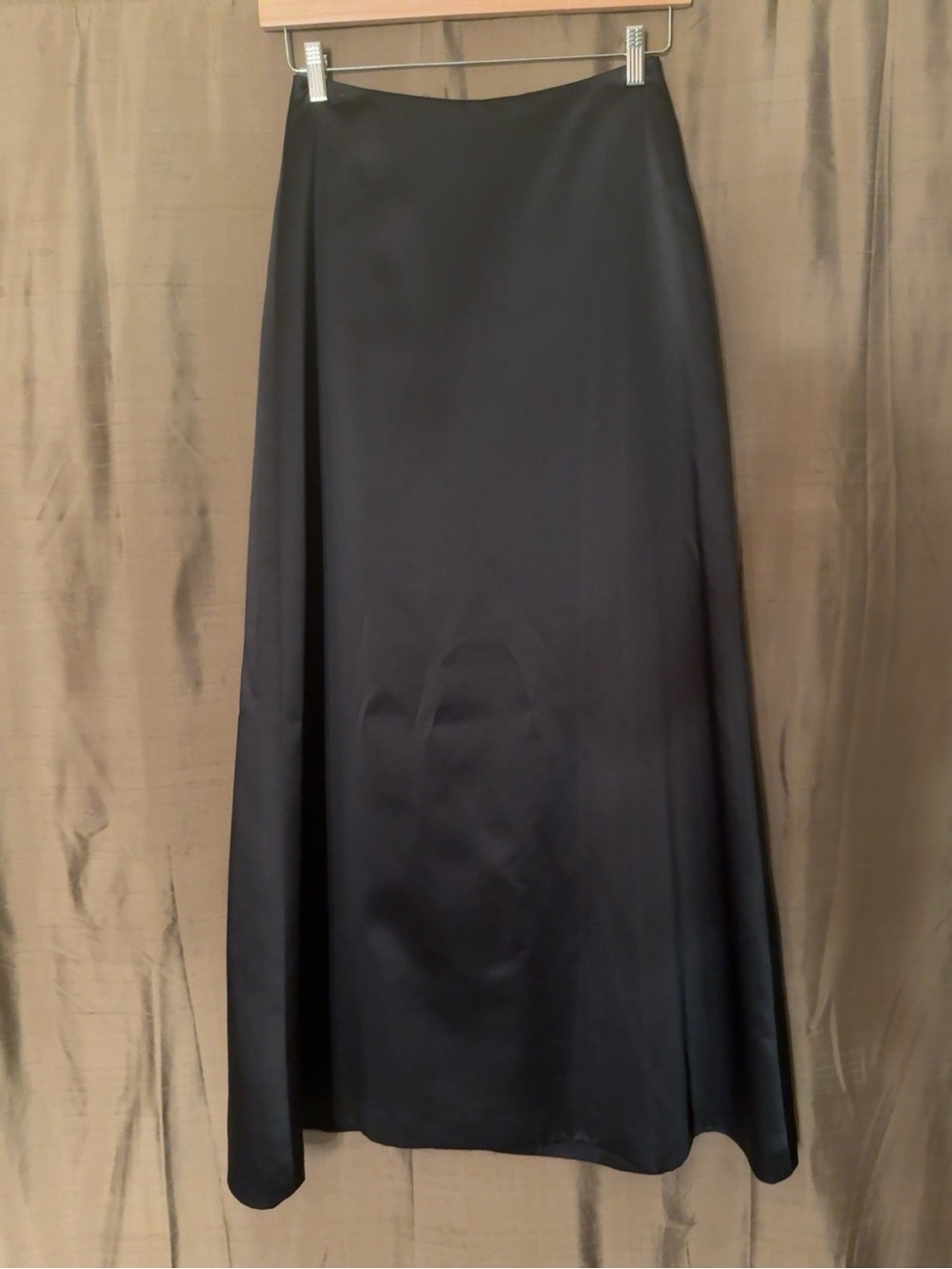 Vintage Black Acetate Bias Cut Maxi Skirt Evening - Picture 2 of 3